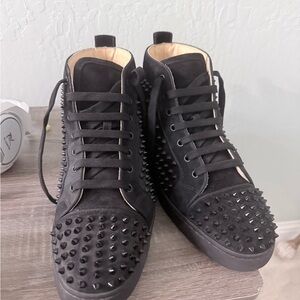 Christian Louboutin Black Studded Sneakers